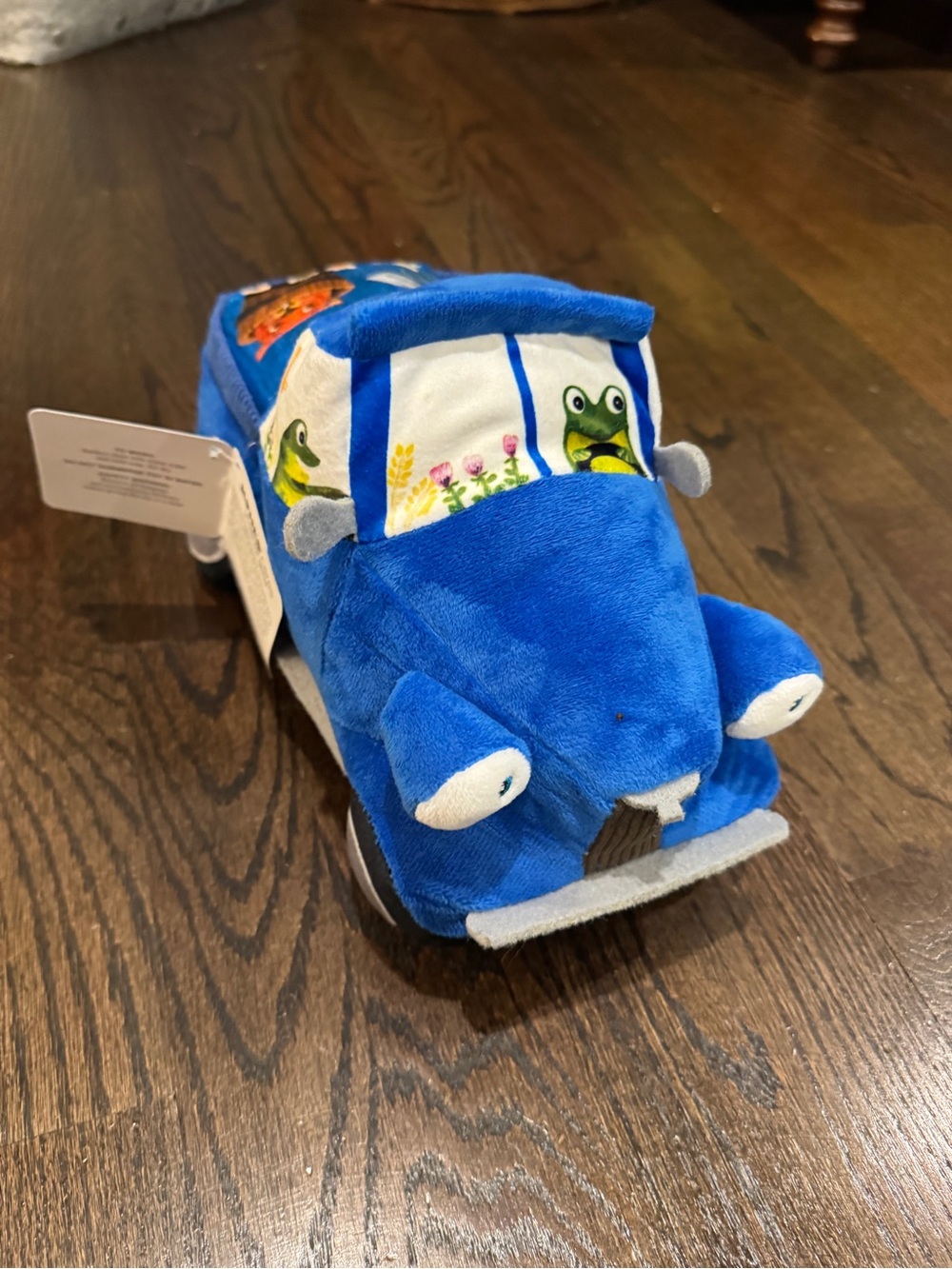 Plush Little Blue Truck Toy Car with Frog Window Design - Stuffed Animal